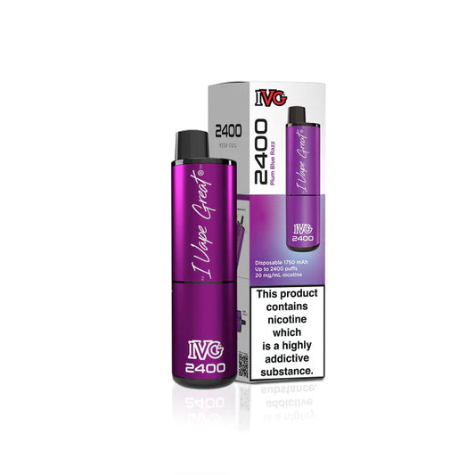 Plum Blue Razz IVG 2400 Disposable Vape - Shop Vapour