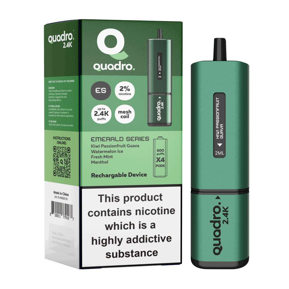 Quadro 2.4K Pod Vape Kit 2400 Puffs - Shop Vapour