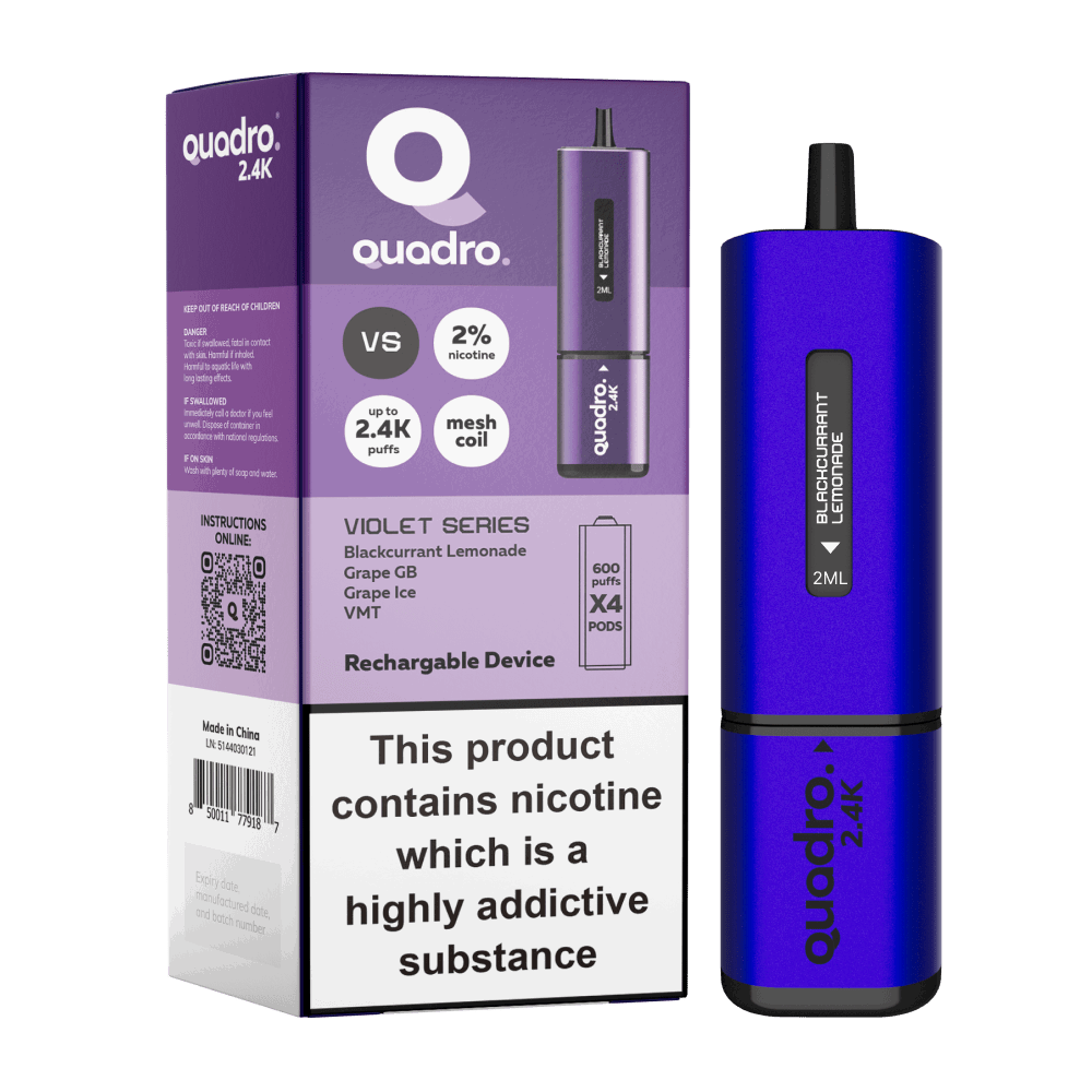 Quadro 2.4K Pod Vape Kit 2400 Puffs - Shop Vapour