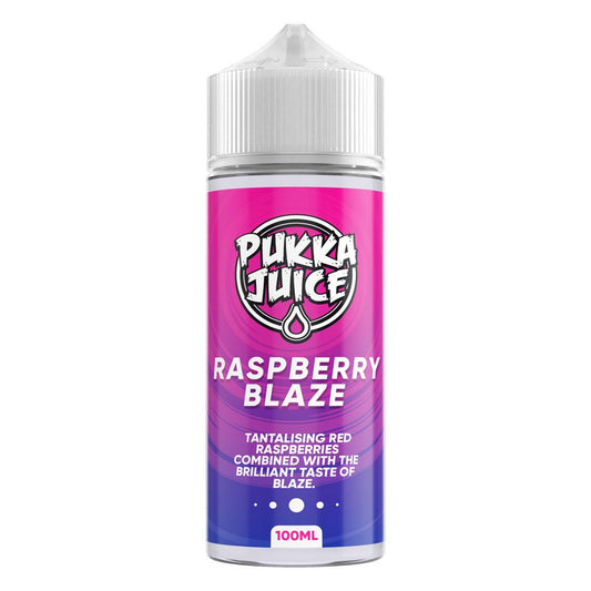Raspberry Blaze 100ml Shortfill E-Liquid by Pukka Juice - Shop Vapour