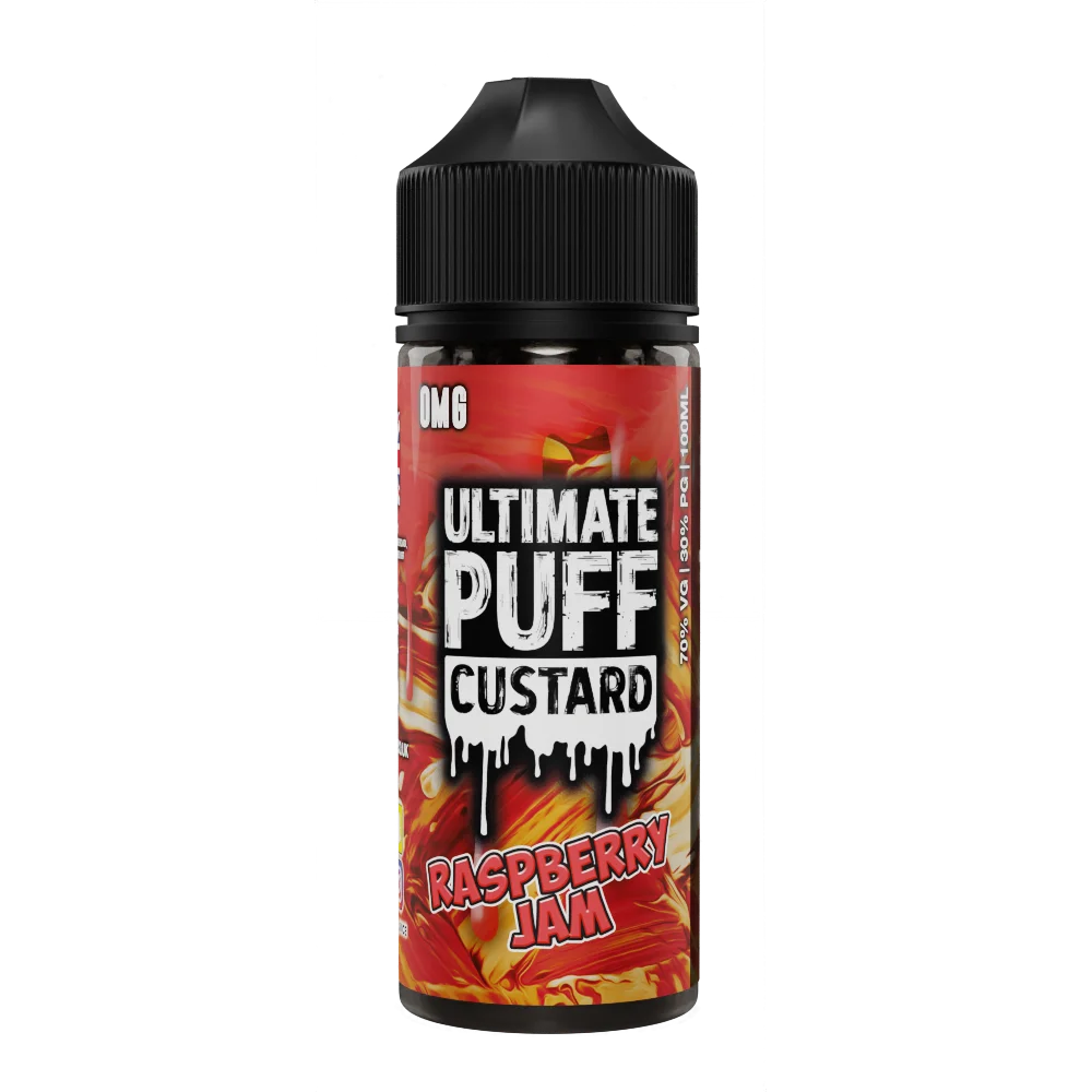 Raspberry Jam 100ml Shortfill E-Liquid by Ultimate Puff Custard - Shop Vapour