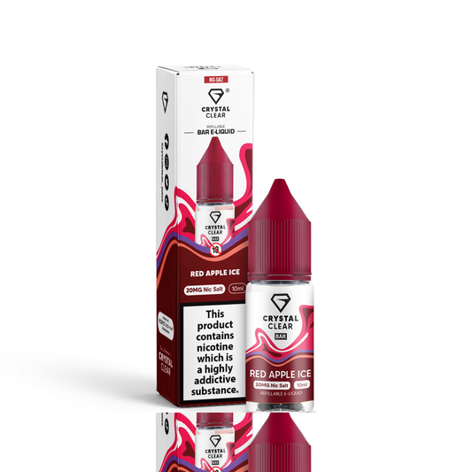 Red Apple Ice Bar Salts Nic Salt by Crystal Clear - Shop Vapour