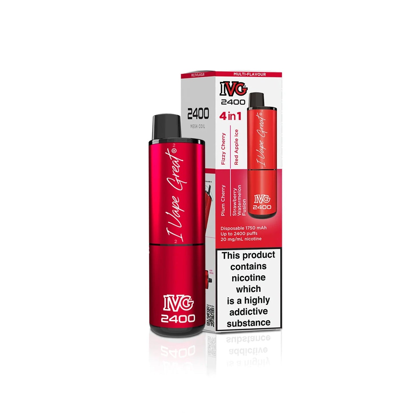 Red Edition IVG 2400 Disposable Vape - Shop Vapour