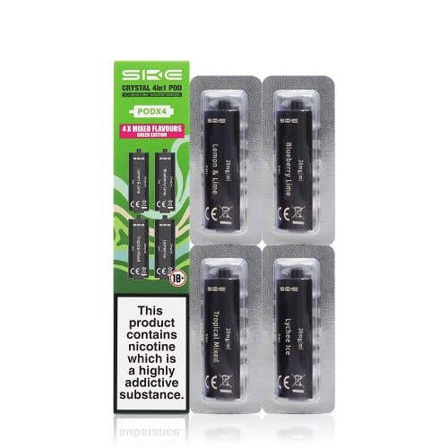 SKE Crystal 4 in 1 Prefilled Vape Pods - Shop Vapour