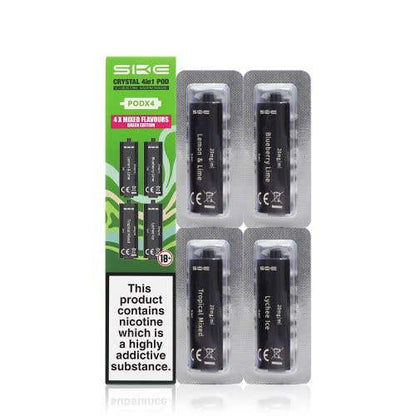 SKE Crystal 4 in 1 Prefilled Vape Pods - Shop Vapour