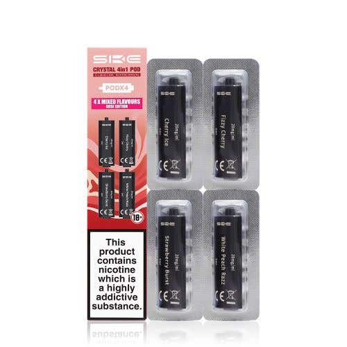 SKE Crystal 4 in 1 Prefilled Vape Pods - Shop Vapour