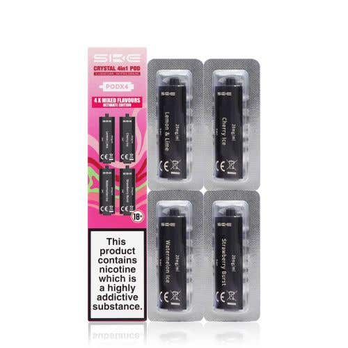 SKE Crystal 4 in 1 Prefilled Vape Pods - Shop Vapour