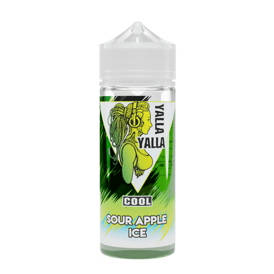 Sour Apple Ice Shortfill E-Liquid by Yalla Yalla Cool - Shop Vapour