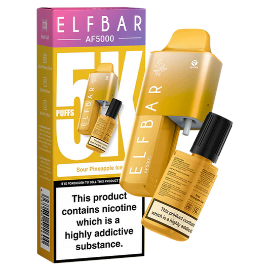 Sour Pineapple Ice Elf Bar AF5000 Disposable Vape - Shop Vapour
