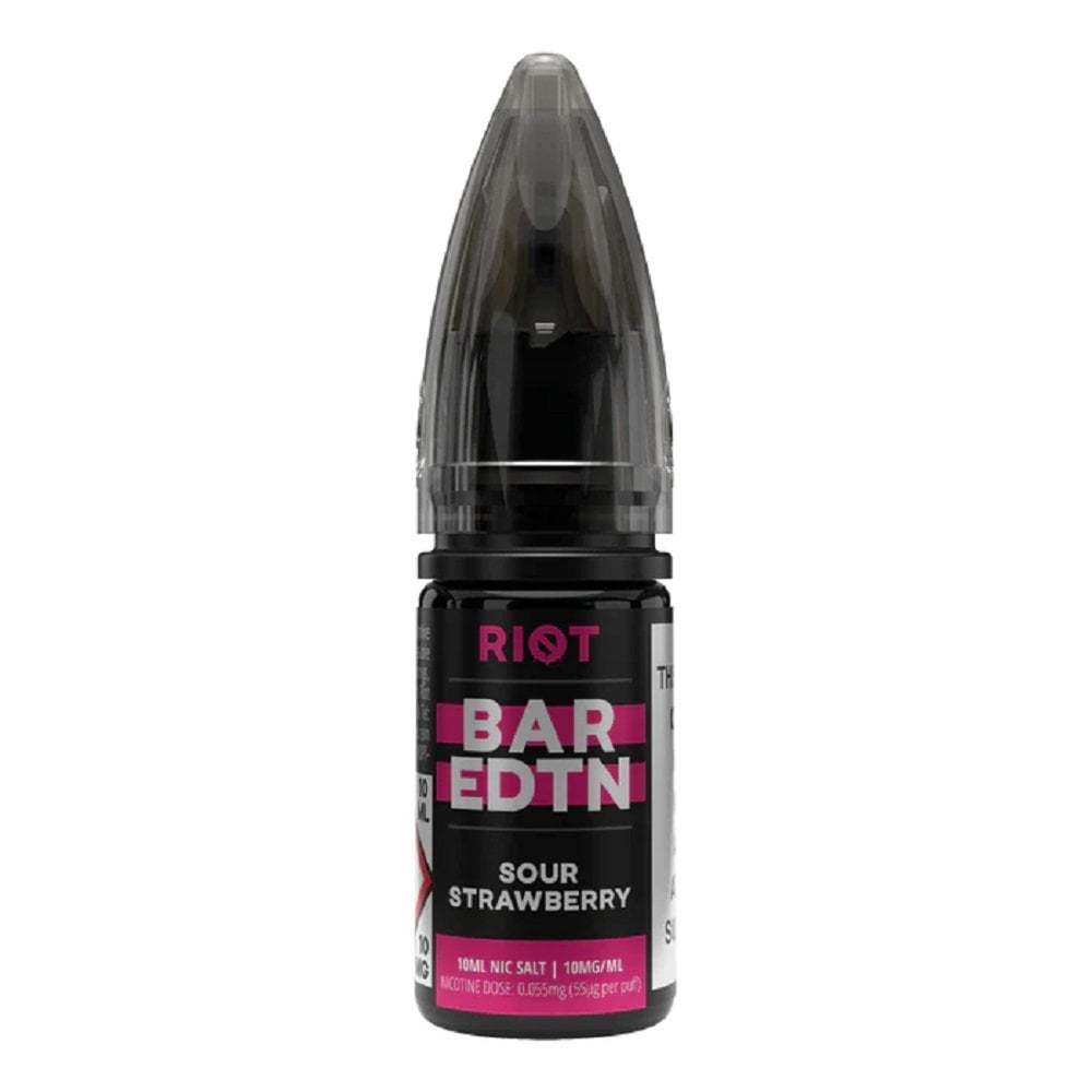 Sour Strawberry Nic Salt E-Liquid by Riot Bar Edition - Shop Vapour