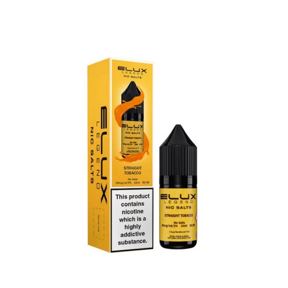 Straight Tobacco Nic Salt E-Liquid by Elux Legend - Shop Vapour