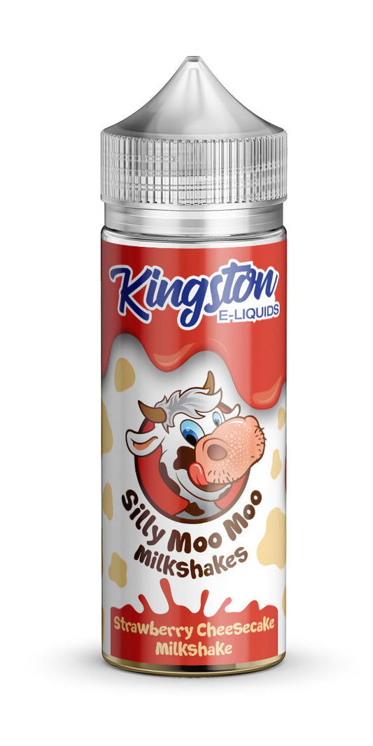 Strawberry Cheesecake 100ml Shortfill E-Liquid by Kingston Silly Moo Moo - Shop Vapour