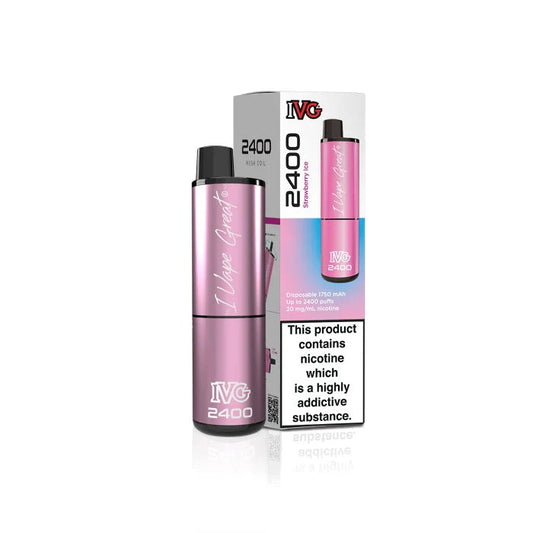 Strawberry Ice IVG 2400 Disposable Vape - Shop Vapour