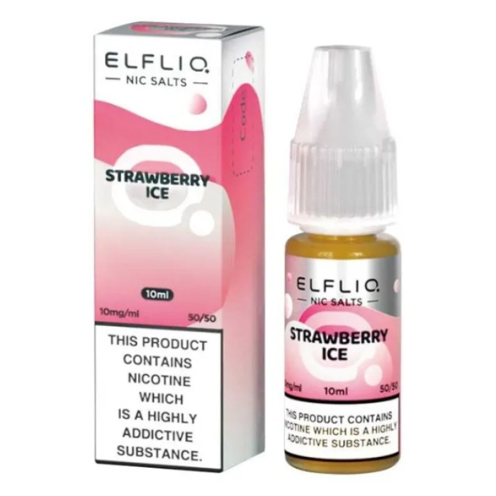 Strawberry Ice Nic Salt E-Liquid by Elf Bar Elfliq - Shop Vapour