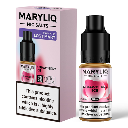 Strawberry Ice Nic Salt E-Liquid by Lost Mary Maryliq - Shop Vapour
