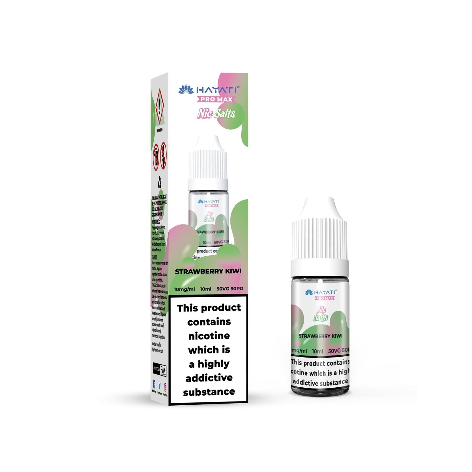 Strawberry Kiwi Nic Salt E-Liquid by Hayati Pro Max - Shop Vapour