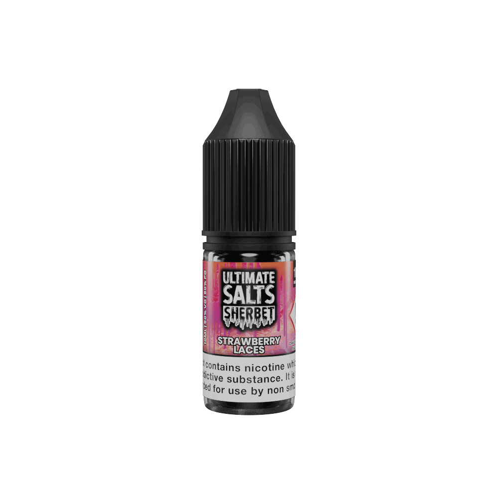 Strawberry Laces Nic Salt E-Liquid by Ultimate Sherbet - Shop Vapour