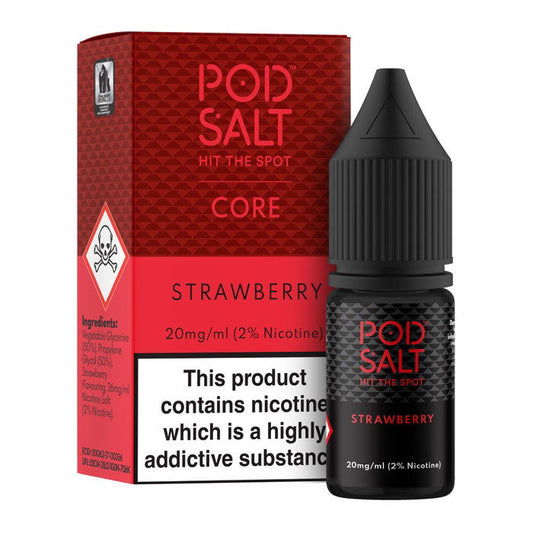 Strawberry Nic Salt E-Liquid by Pod Salt Core - Shop Vapour