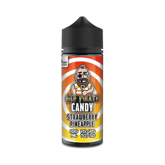 Strawberry Pineapple 100ml Shortfill E-Liquid by Old Pirate Candy - Shop Vapour