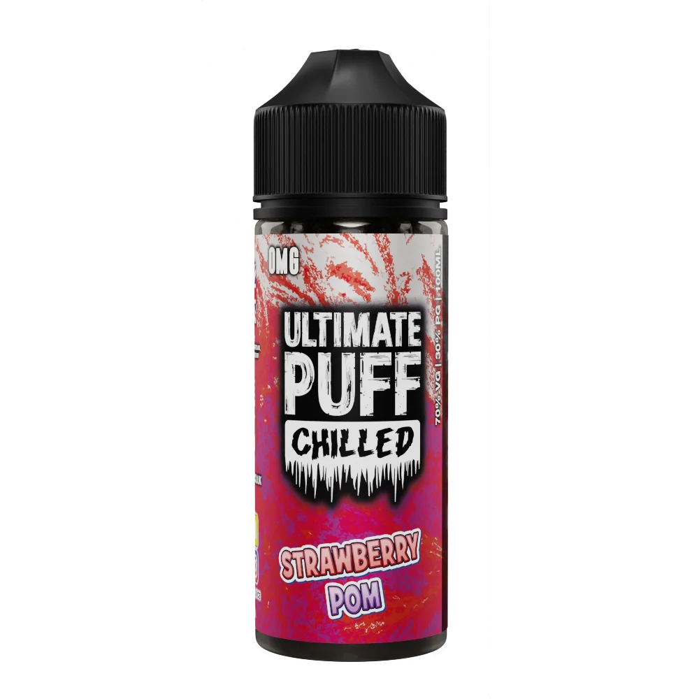 Strawberry Pom 100ml Shortfill E Liquid by Ultimate Puff Chilled - Shop Vapour