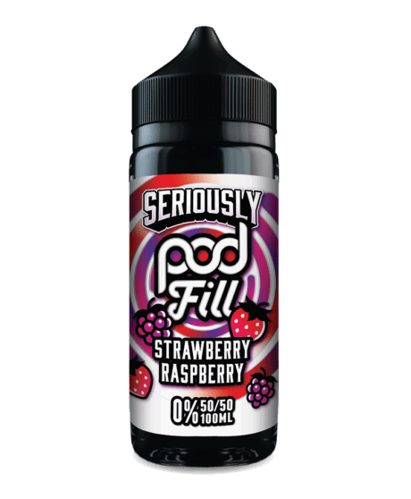 Strawberry Raspberry 100ml Shortfill E-Liquid by Seriously Pod Fill - Shop Vapour