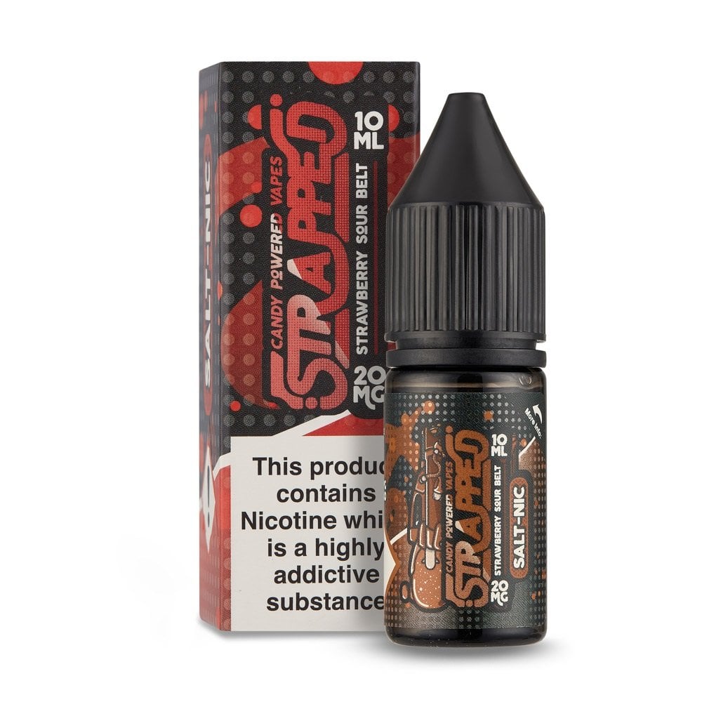 Strawberry Sour Belt Nic Salt E-Liquid by Strapped - Shop Vapour