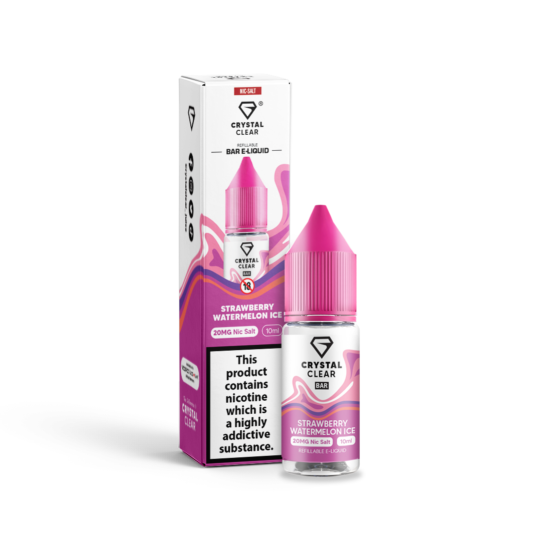 Strawberry Watermelon Ice Bar Salts Nic Salt by Crystal Clear - Shop Vapour