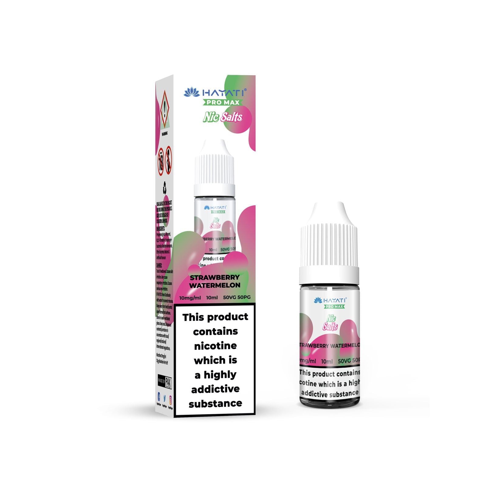 Strawberry Watermelon Nic Salt E-Liquid by Hayati Pro Max - Shop Vapour