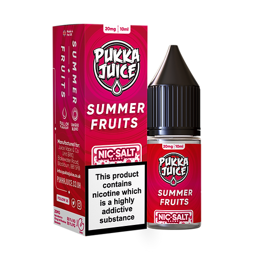 Summer Fruits Nic Salt E-Liquid by Pukka Juice - Shop Vapour