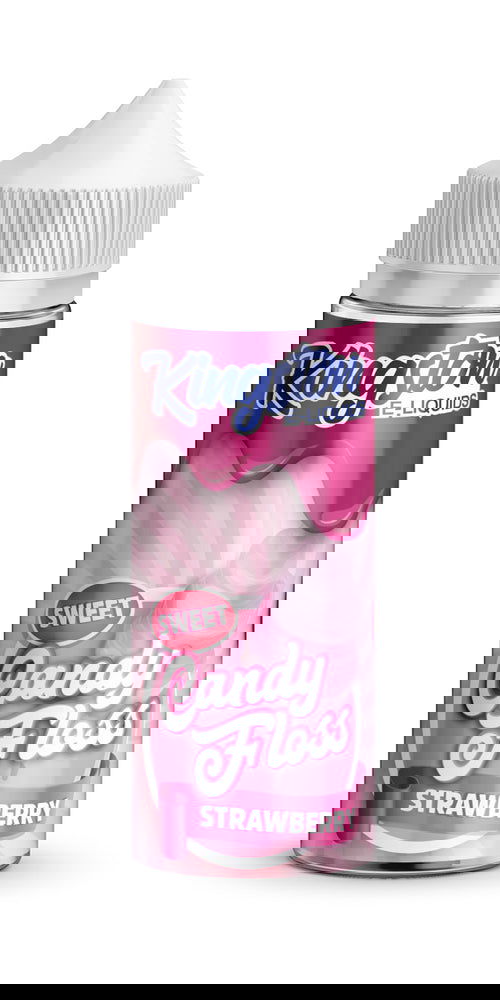 Sweet Strawberry 100ml Shortfill E-Liquid by Kingston Candy Floss - Shop Vapour