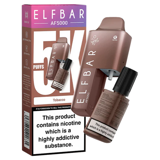 Tobacco Elf Bar AF5000 Disposable Vape - Shop Vapour