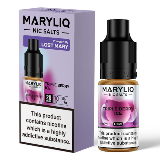 Triple Berry Ice Nic Salt E-Liquid by Lost Mary Maryliq - Shop Vapour
