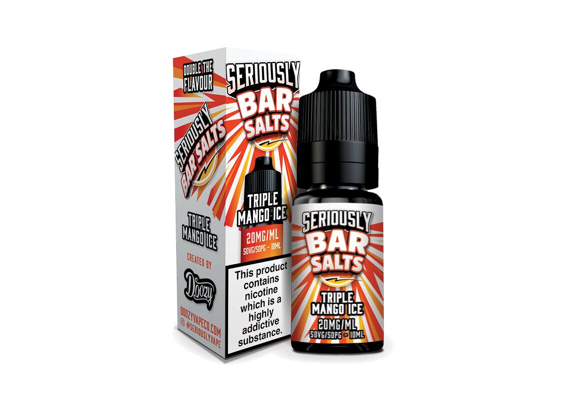 Triple Mango Ice Nic Salt E-liquid by Seriously Bar Saltz - Shop Vapour