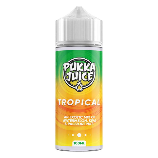 Tropical 100ml Shortfill E-Liquid by Pukka Juice - Shop Vapour
