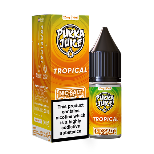 Tropical Nic Salt E-Liquid by Pukka Juice - Shop Vapour