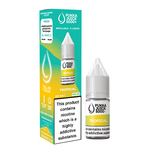 Tropical Nic Salt E-Liquid by Pukka Juice 5000+ - Shop Vapour