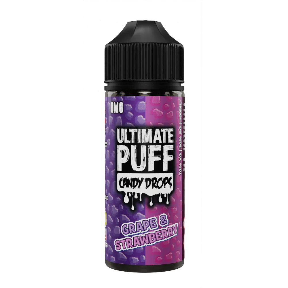 Ultimate Puff Candy Drops - Grape & Strawberry 100ml Shortfill E Liquid