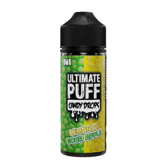 Ultimate Puff Candy Drops - Lemon & Sour Apple 100ml Shortfill E Liquid