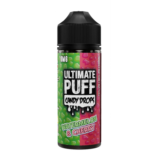 Ultimate Puff Candy Drops - Watermelon & Cherry 100ml Shortfill E Liquid