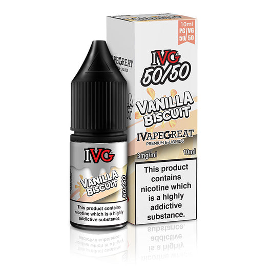 IVG 50/50 Vanilla Biscuit 10ml E-Liquid