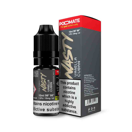 Vanilla Cuban Nicotine Salt 10ml E-Liquid by Nasty Salt - Shop Vapour