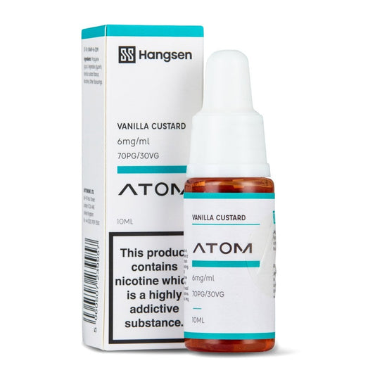 Vanilla Custard Nic Salt E-Liquid by Hangsen Atom - Shop Vapour