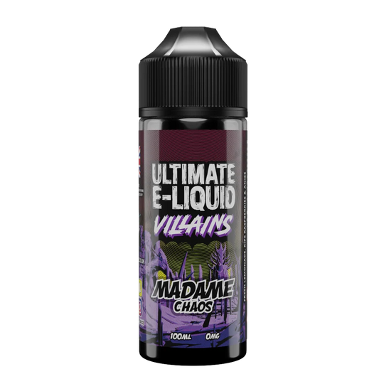 Villains Madame Chaos 100ml Shortfill E-liquid by Ultimate Juice - Shop Vapour