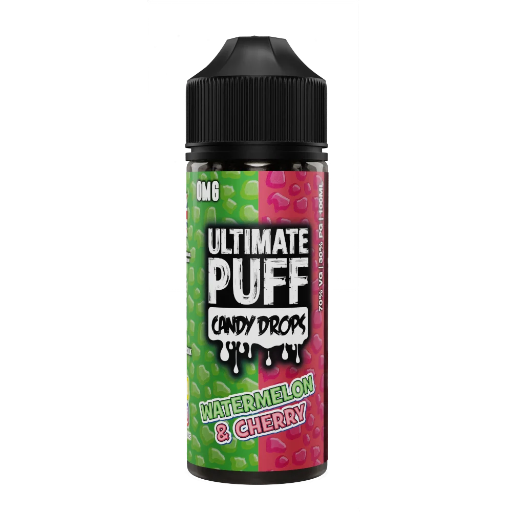 Watermelon & Cherry 100ml Shortfill E Liquid by Ultimate Puff Candy Drops - Shop Vapour