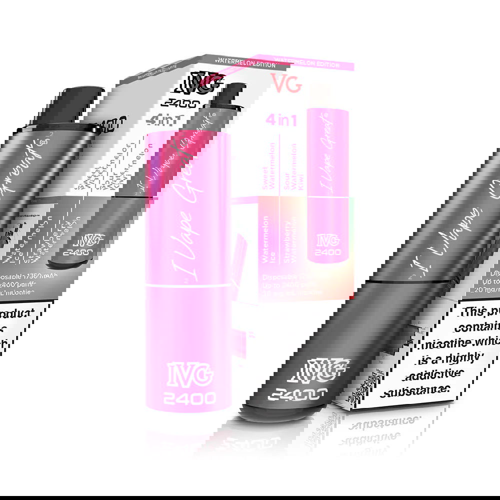 Watermelon Edition IVG 2400 Disposable Vape - Shop Vapour