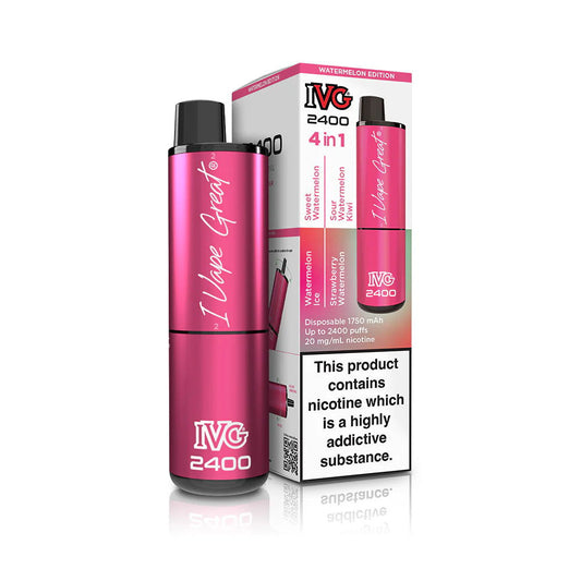 Watermelon Edition IVG 2400 Disposable Vape - Shop Vapour