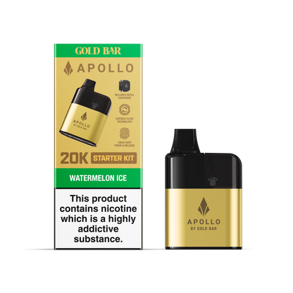 Gold Bar Apollo 20K Disposable Vape Watermelon Ice