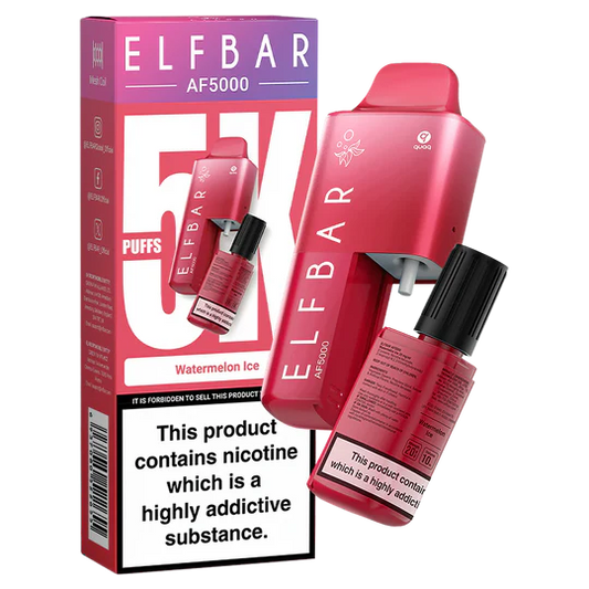 Watermelon Ice Elf Bar AF5000 Disposable Vape - Shop Vapour