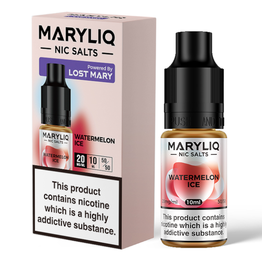 Watermelon Ice Nic Salt E-Liquid by Lost Mary Maryliq - Shop Vapour