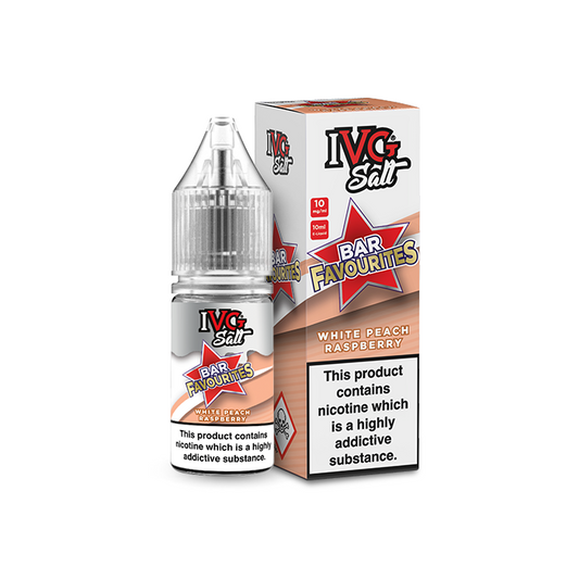 White Peach Raspberry Nic Salt E-Liquid by IVG Bar Favourites - Shop Vapour